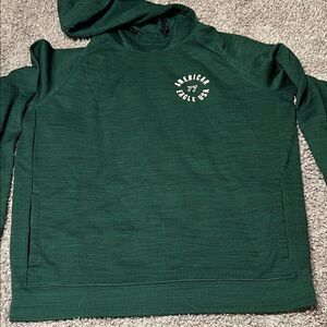 American Eagle Outfitters Men's Dark Green Hoodie